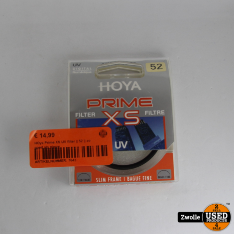 HOya Prime XS UV filter || 52 || zo goed als nieuw