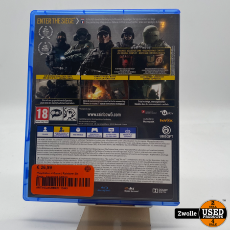 Playstation 4 Game | Rainbow Six Siege ; Advanced Edition