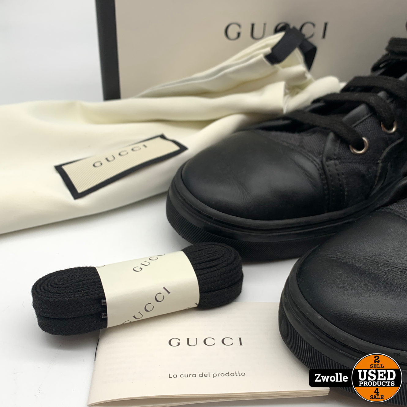 Soms Deens Ringlet Gucci Brands 426186 KQWMO Black schoenen compleet in doos maat 38 - Used  Products Zwolle