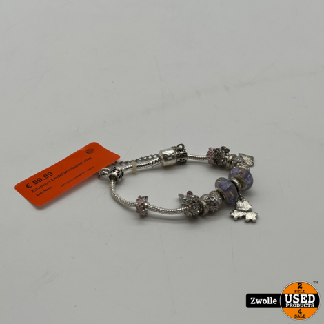 Zilveren bedelarmband met bedels