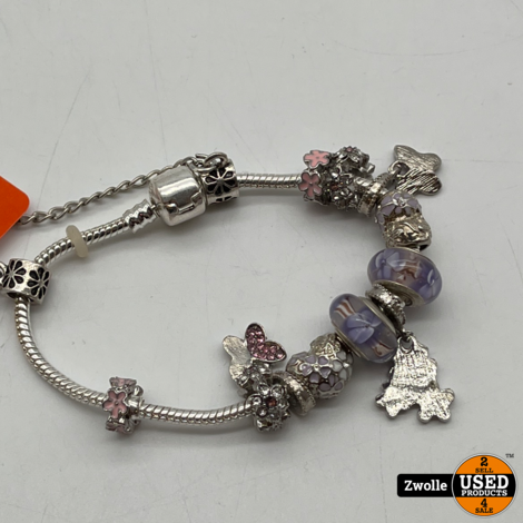 Zilveren bedelarmband met bedels