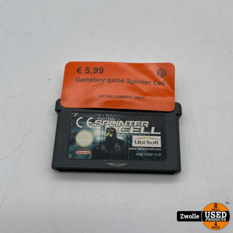 Gameboy game Splinter Cell