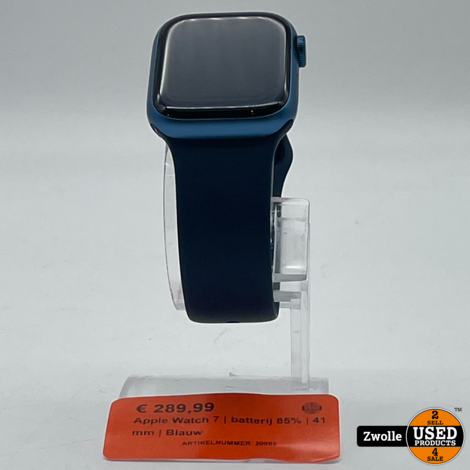 Apple Watch 7 | batterij 85% | 41 mm | Blauw