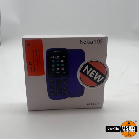 Nokia 105 GSM telefoon | Nieuw geseald | Dual Sim