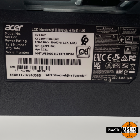 Acer Nitro XV240Y monitor