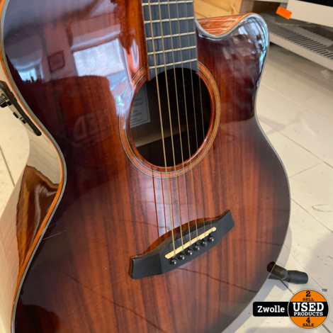 Semi Acoustische gitaar Tanglewood Winterleaf TW5 E AVB Antique Violin Burst Gloss