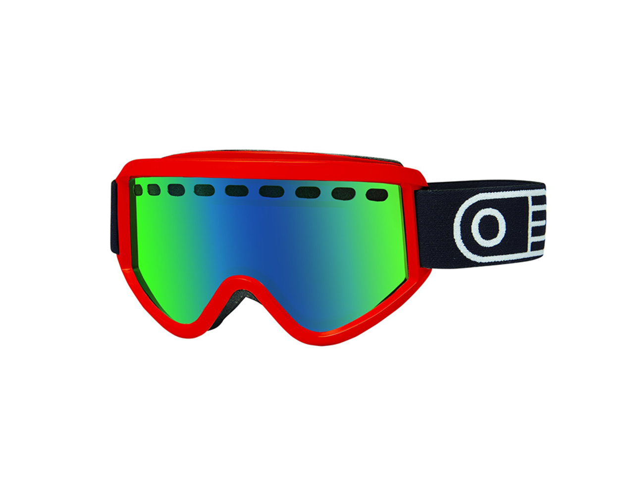 Airblaster Pill Air Goggle Red Gloss Green Air Radium Behind