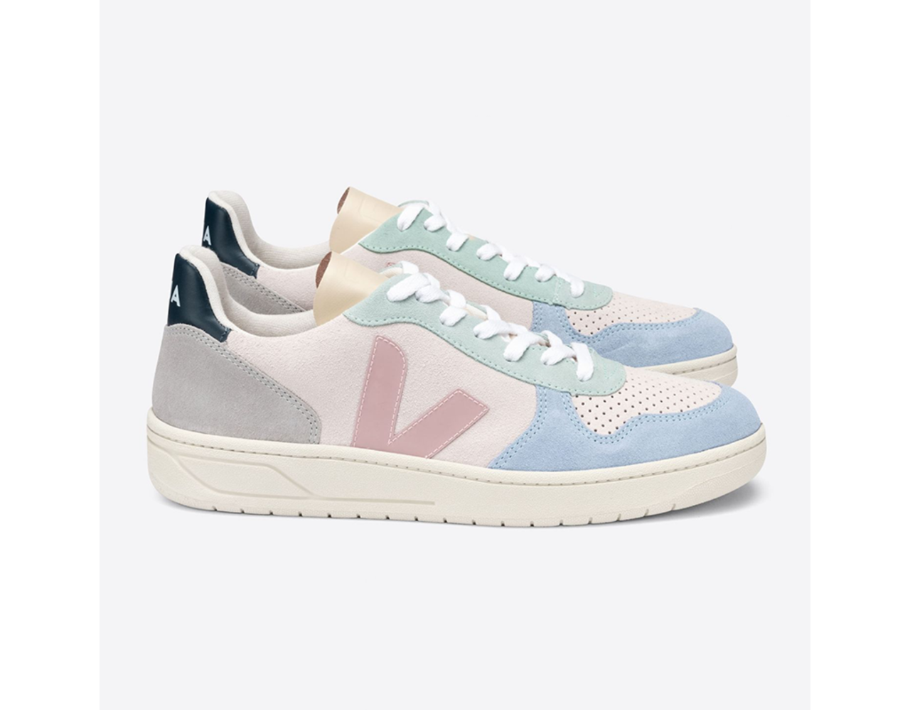 Veja V10 Dames Sneaker Suede Multico Natural Babe | Behind The Pines -  Behind the Pines