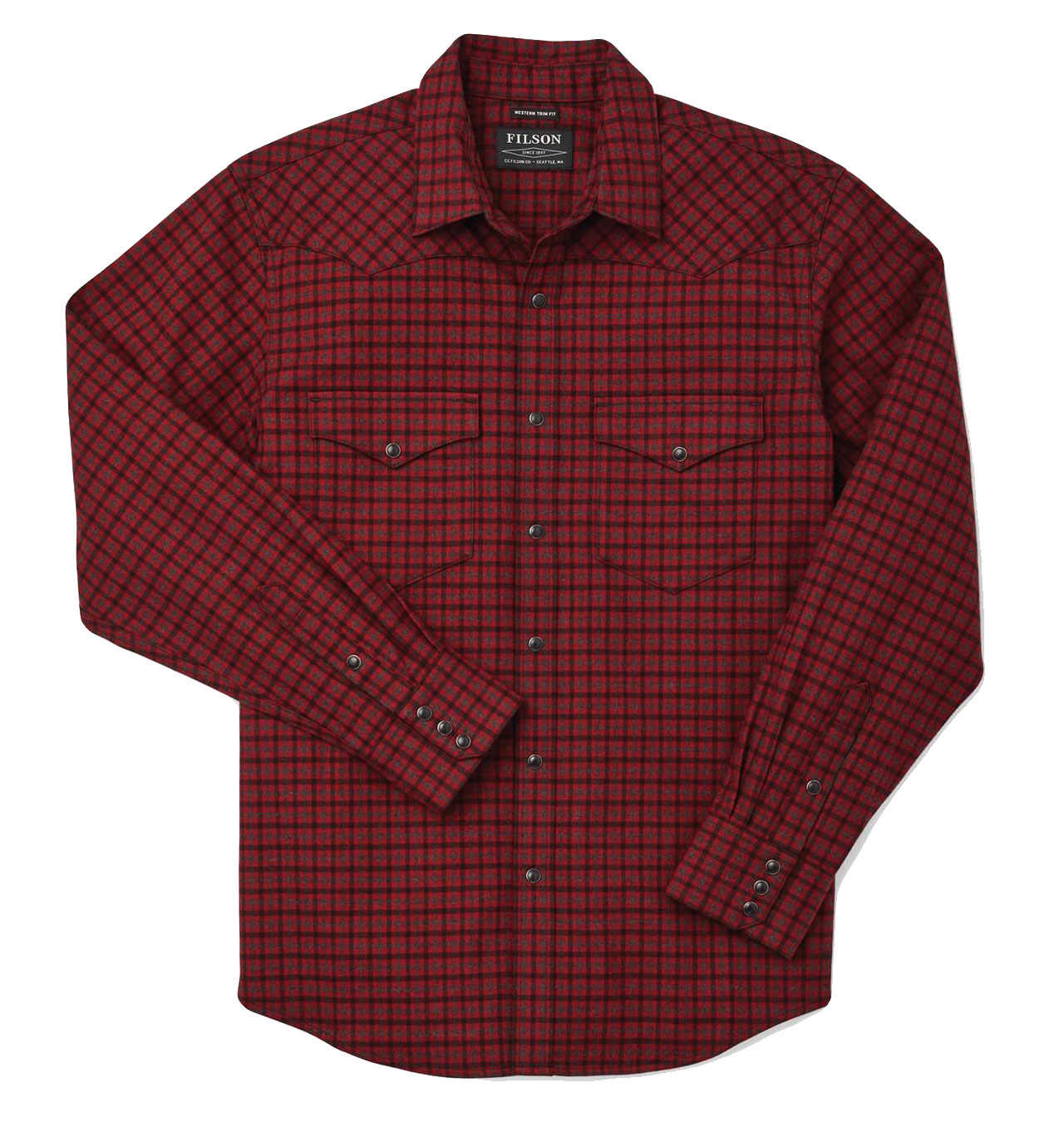 Filson Western Flannel Red / Gray 