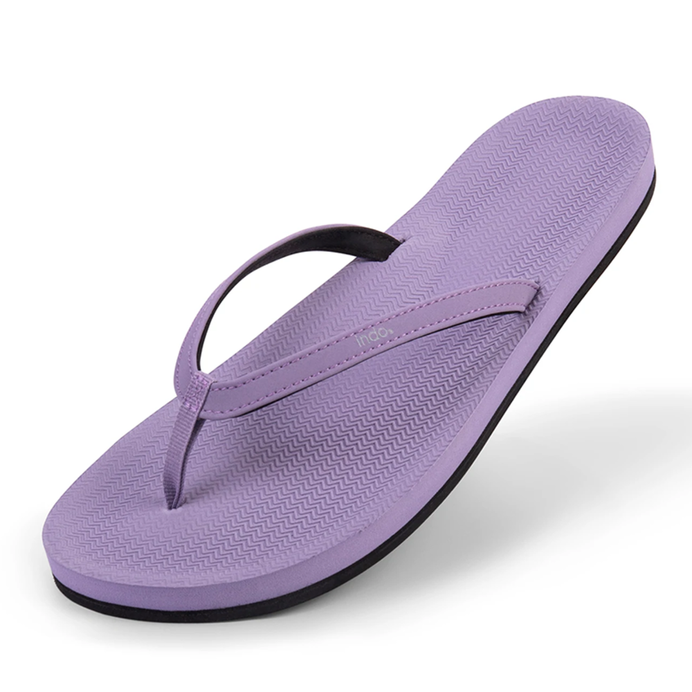 Purple flip flops deals