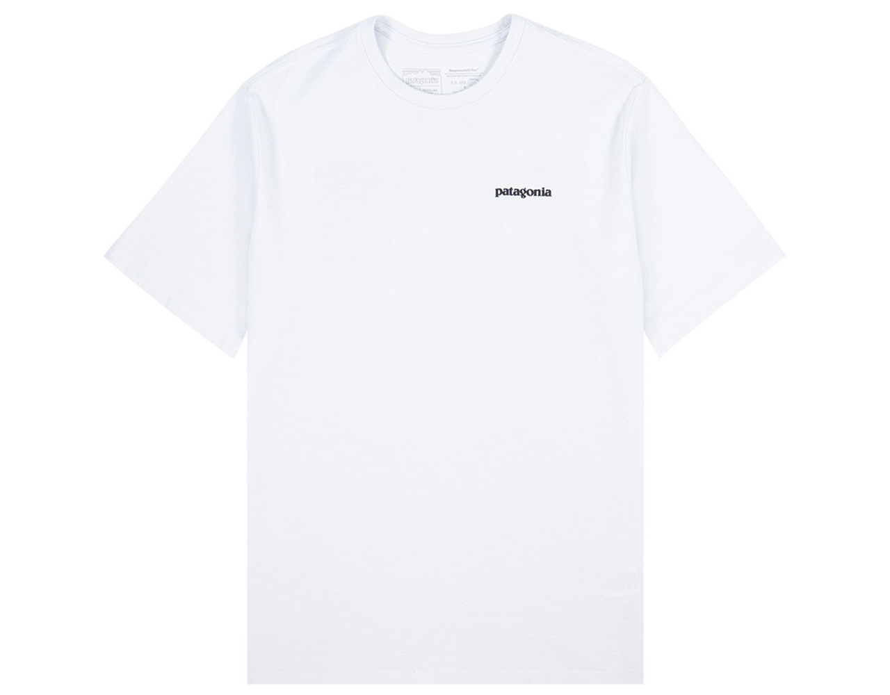 Patagonia P-6 Logo Responsibili-tee White | Behind The Pines Amsterdam ...