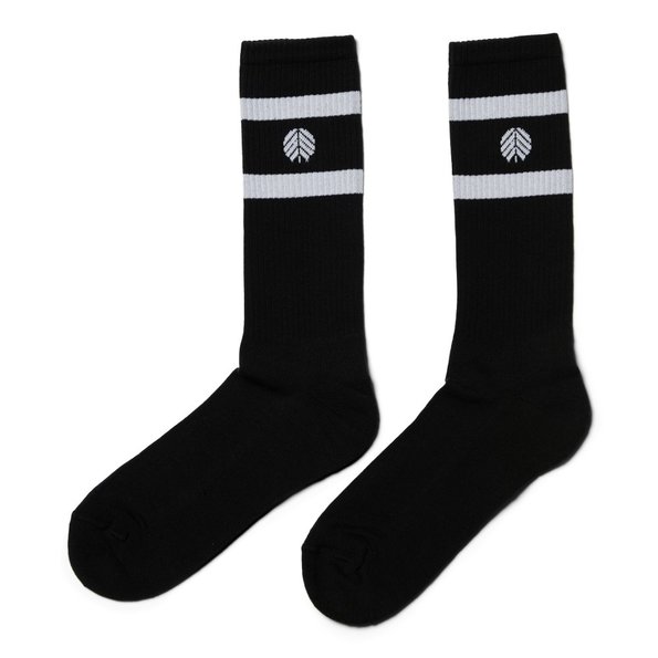 Behind The Pines Behind The Pines Sport Socks Script Black White