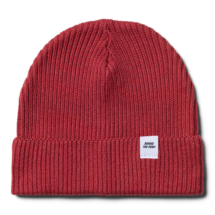 Behind The Pines Behind The Pines Fisherman Beanie Dark Red Behind The Pines Behind The Pines Fisherman Beanie Dark Red