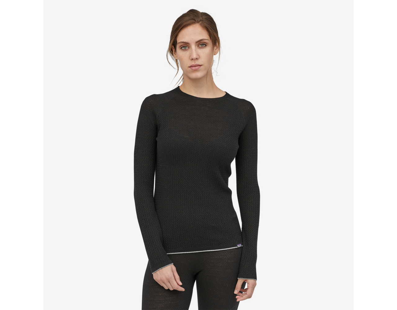 Patagonia W's Capilene Air Crew Black Behind the Pines