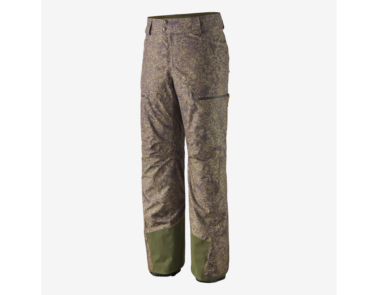 Patagonia M's Powder Town Pants Lichen Basin Green Behind the Pines
