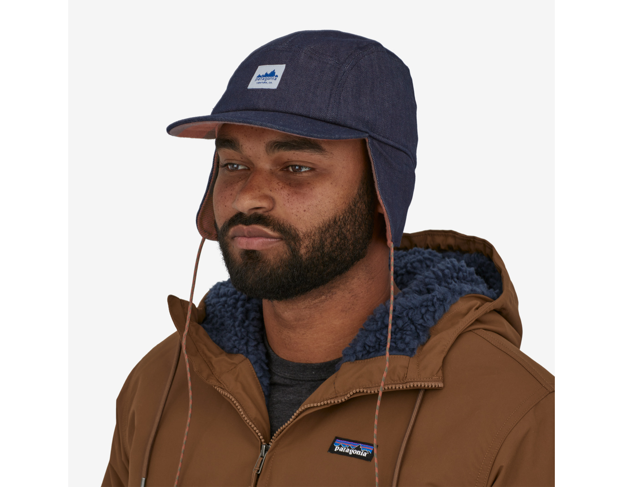 Patagonia Range Earflap Cap Upriver Sisu Brown Behind The Pines