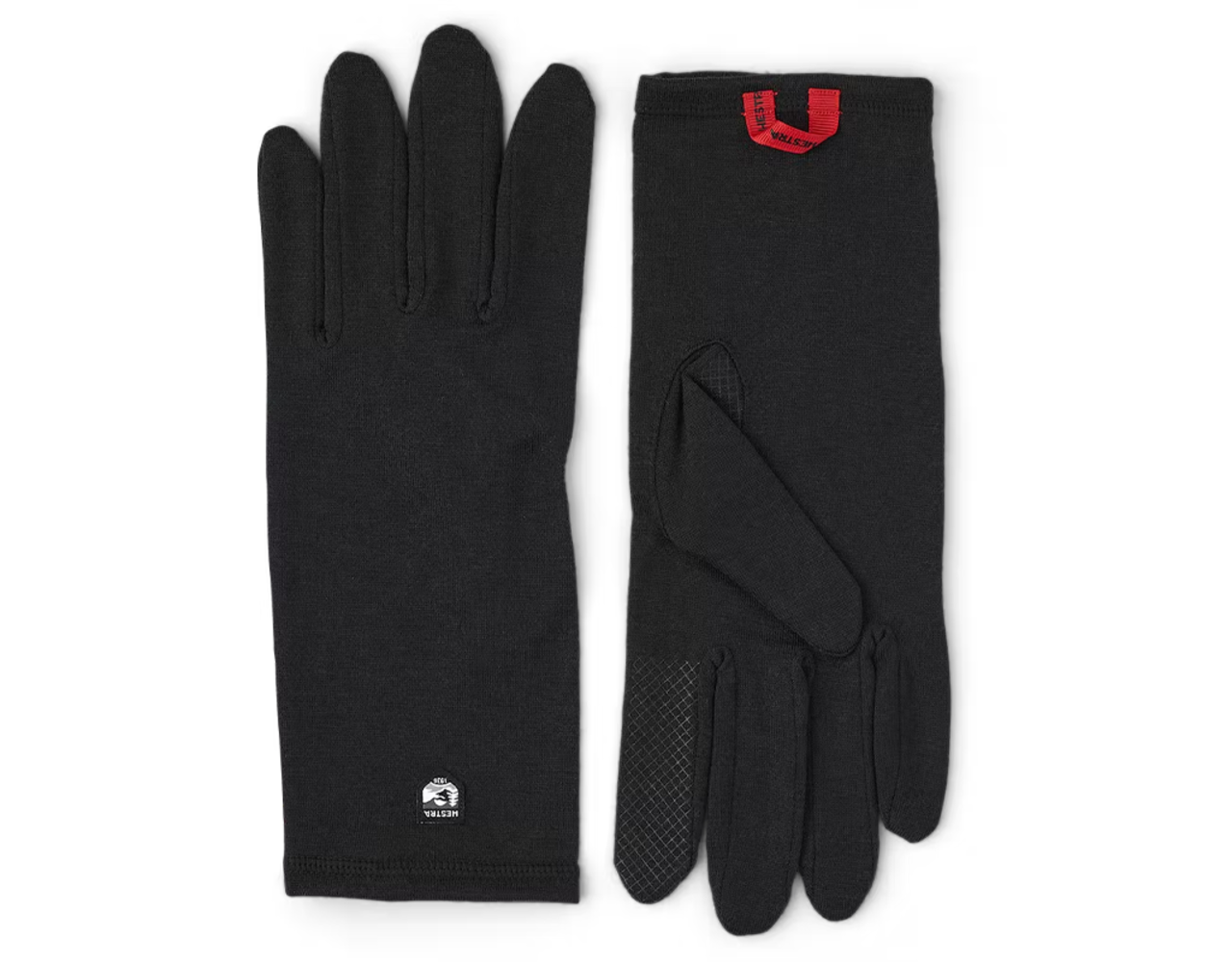 Hestra Merino Wool Liner Long 5 Finger Black Behind the Pines