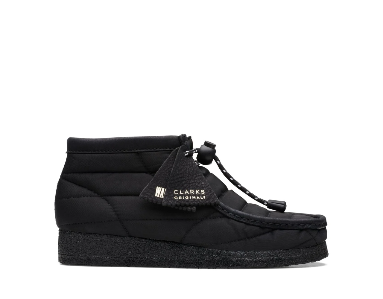 Clarks Originals Wallabee Boot Black Quilted Behind the Pines