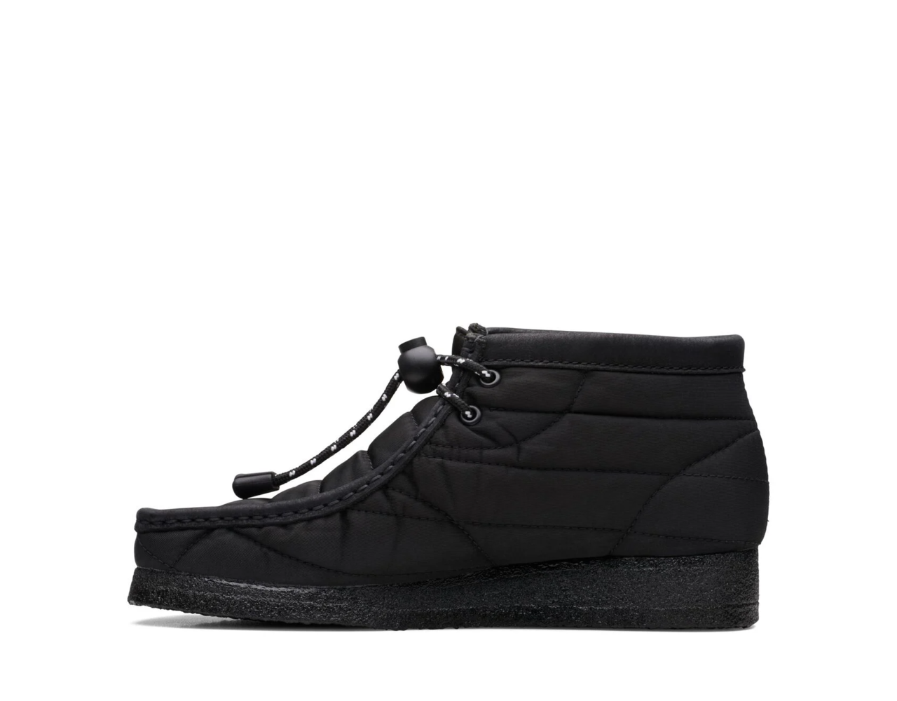 Clarks Originals Wallabee Boot Black Quilted Behind the Pines