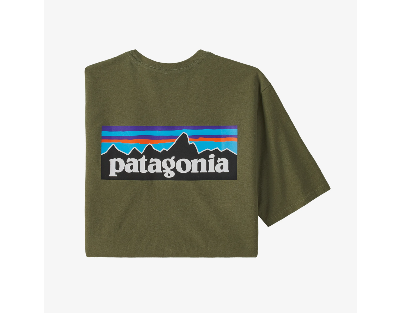 Patagonia P6 Logo ResponsibiliTee Wyoming Green Behind the Pines