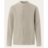 Knowledge Cotton Apparel Knowledge Cotton Apparel Custom Fit Linen Stand Collar Shirt Light Feather Grey Knowledge Cotton Apparel Knowledge Cotton Apparel Custom Fit Linen Stand Collar Shirt Light Feather Grey
