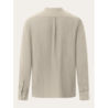 Knowledge Cotton Apparel Knowledge Cotton Apparel Custom Fit Linen Stand Collar Shirt Light Feather Grey Knowledge Cotton Apparel Knowledge Cotton Apparel Custom Fit Linen Stand Collar Shirt Light Feather Grey