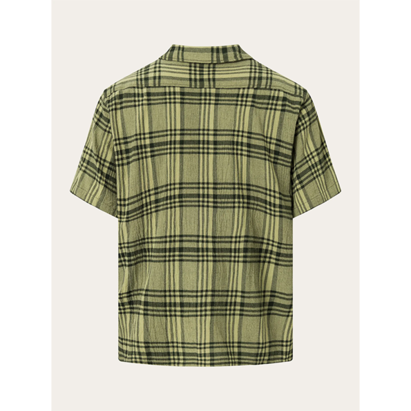 Knowledge Cotton Apparel Knowledge Cotton Apparel Boxed Fit SS Checkered Light Shirt Green Knowledge Cotton Apparel Knowledge Cotton Apparel Boxed Fit SS Checkered Light Shirt Green