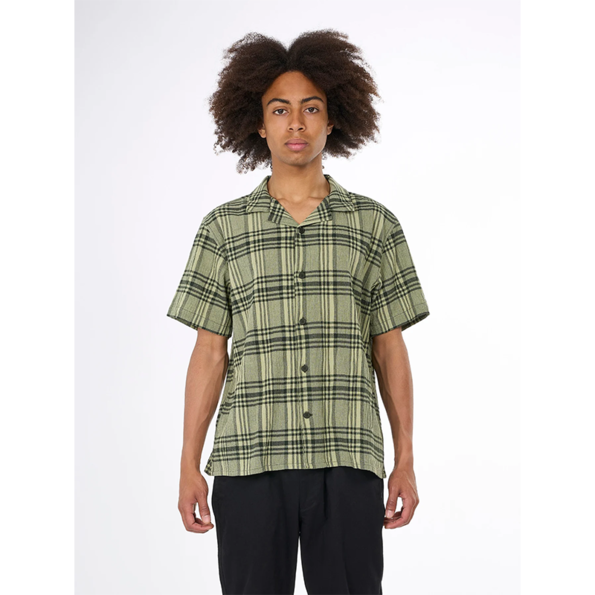 Knowledge Cotton Apparel Knowledge Cotton Apparel Boxed Fit SS Checkered Light Shirt Green Knowledge Cotton Apparel Knowledge Cotton Apparel Boxed Fit SS Checkered Light Shirt Green