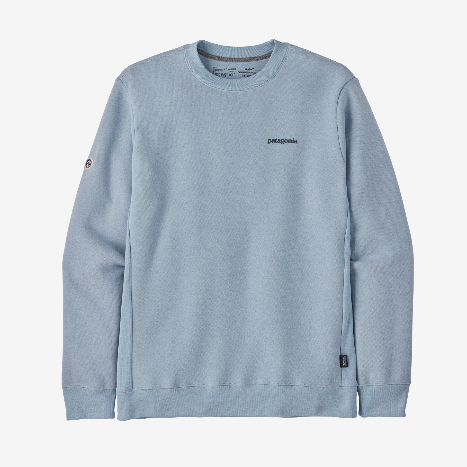 Patagonia Fitz Roy Icon Uprisal Crew Sweatshirt Steam Blue - Behind the  Pines