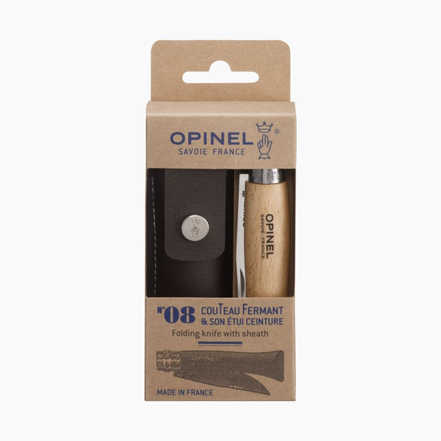 Opinel N°8 Coltello Classic Inox con Astuccio