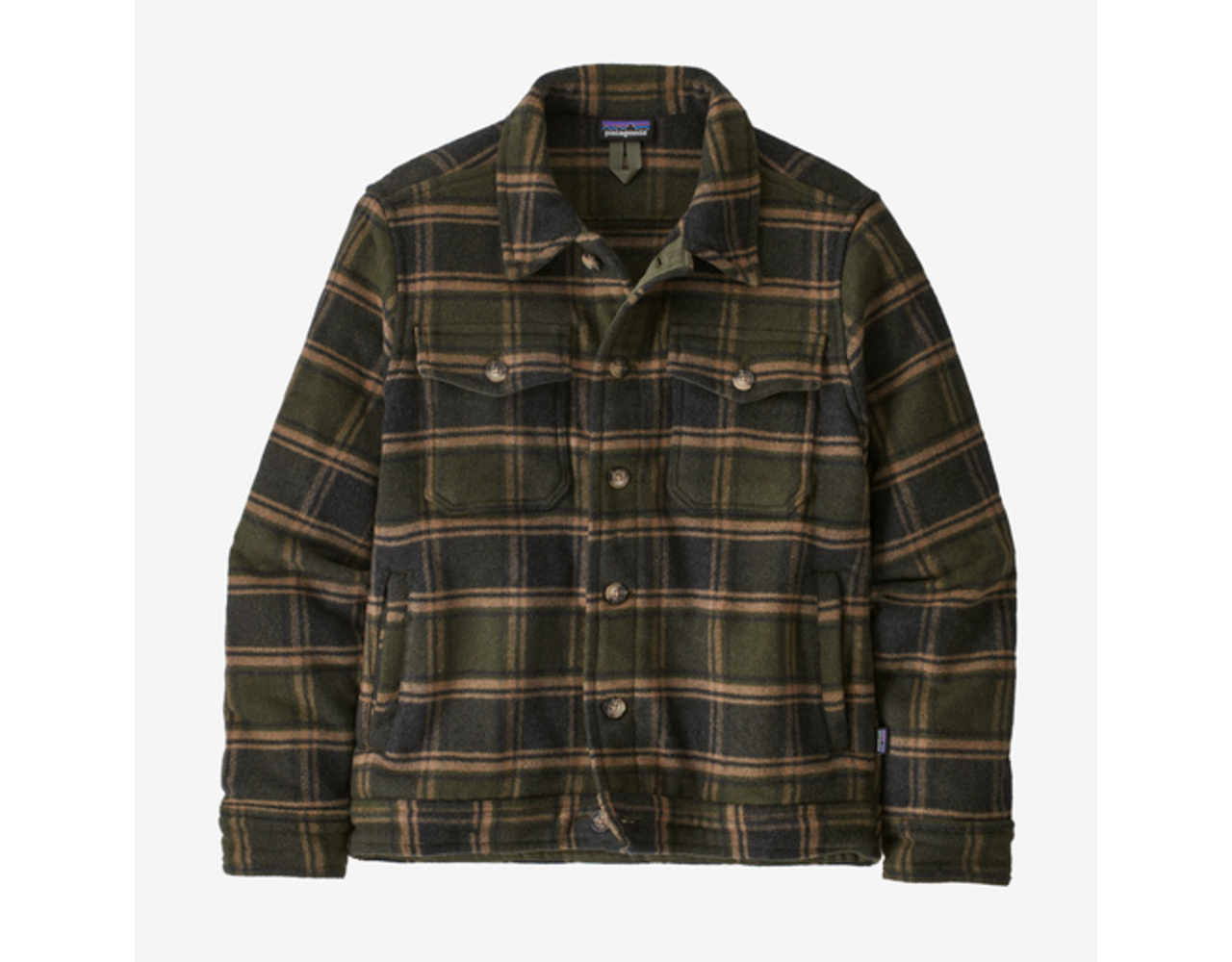 Patagonia M's Melton Wool Trucker Jacket Hope Basin Green - Behind the ...