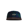 Stay Hungry Stay Hungry Aborre Camp 5 Panel Cap Navy Green Check Stay Hungry Stay Hungry Aborre Camp 5 Panel Cap Navy Green Check