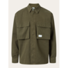 KnowledgeCotton Apparel Knowledge Cotton Apparel Twill Loose Fit Overshirt Dark Olive KnowledgeCotton Apparel Knowledge Cotton Apparel Twill Loose Fit Overshirt Dark Olive