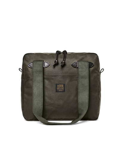 Filson Tin Cloth Tote Bag Otter Green Behind the Pines