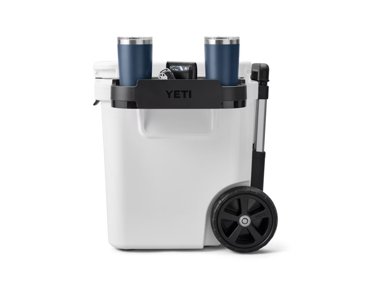 Yeti Roadie Wheeled Cooler Cup Caddy Behind the Pines