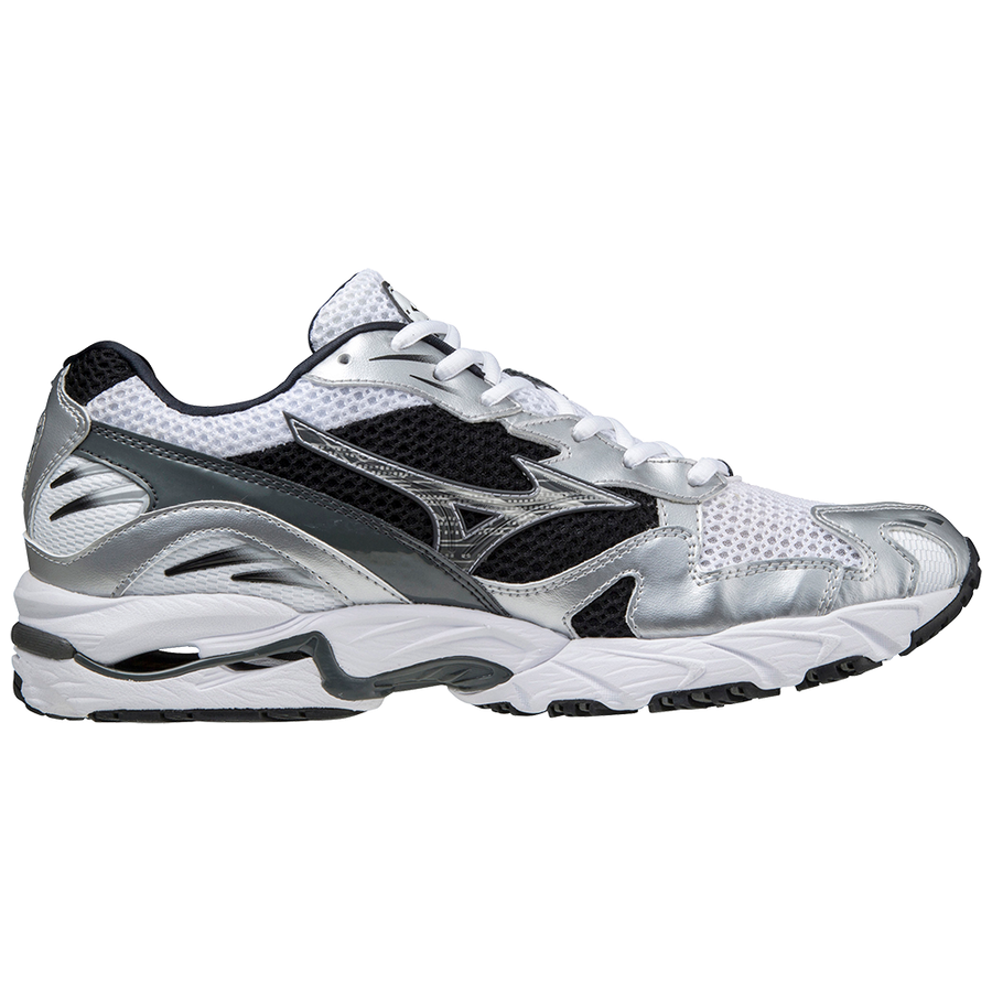 Mizuno Wave Rider 10 White Silver Black