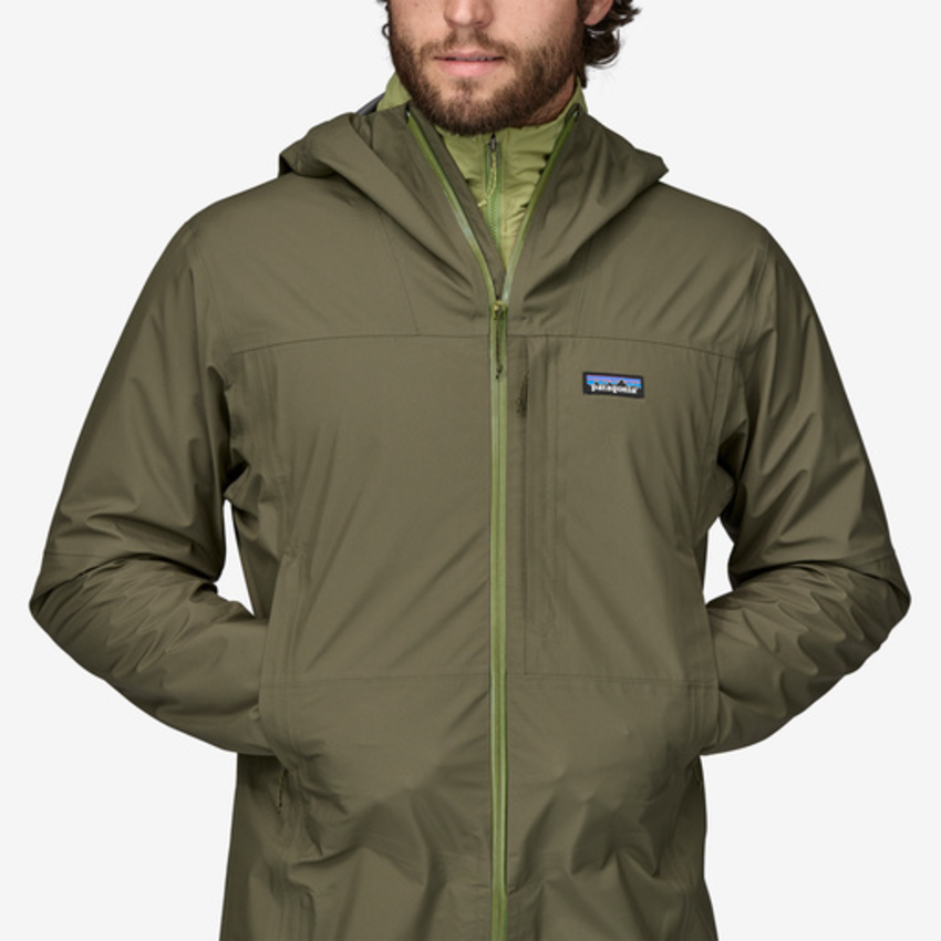 Grey patagonia rain jacket on sale