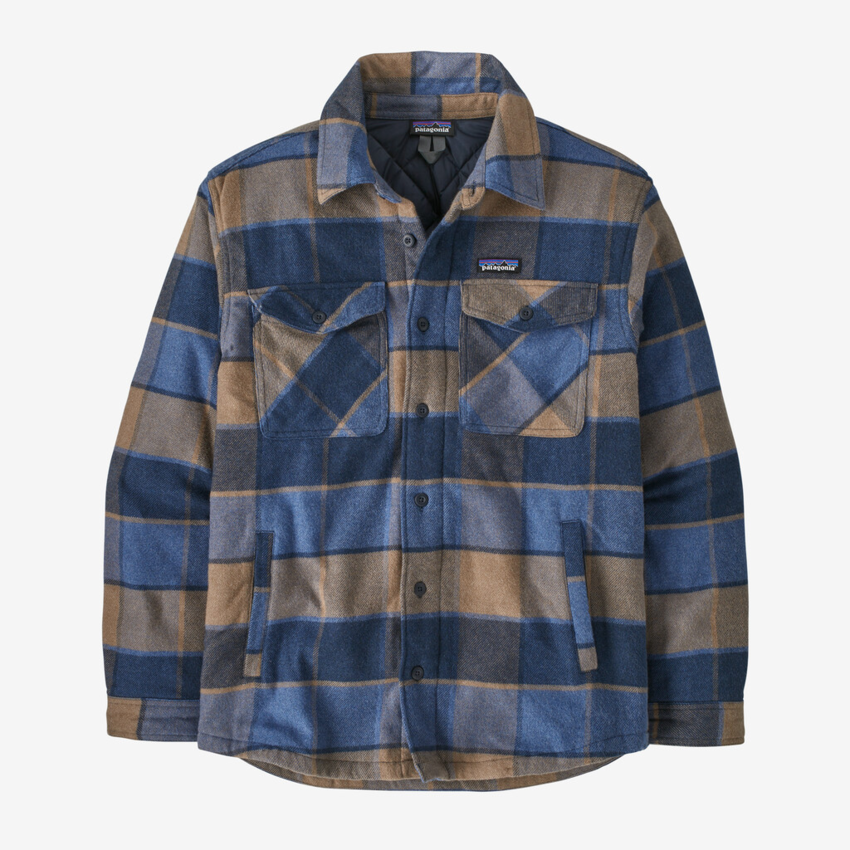 Patagonia Patagonia M s LW Insulated Fjord Flannel Shirt Willam Smolder Blue