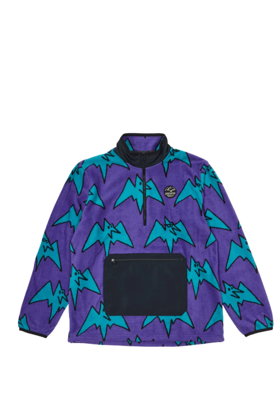 Airblaster Fleece Half Zip Purps Big Terry | Behind The Pines 