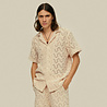 OAS Atlas Cuba Crochet Shirt - Resort Collar and Geometric Pattern OAS Atlas Cuba Crochet Shirt - Resort Collar and Geometric Pattern