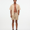 OAS OAS Tartufo Porto Waffle Shorts - Bruin en Comfortabele Pasvorm OAS OAS Tartufo Porto Waffle Shorts - Bruin en Comfortabele Pasvorm