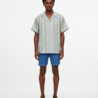 OAS OAS Mist Strata Cuba Linen Shirt - Airy Striped Design OAS OAS Mist Strata Cuba Linen Shirt - Airy Striped Design