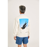 La Paz La Paz Xavier Swallow Postcard White – Oversized Cotton Sweater with Minimalist Motif La Paz La Paz Xavier Swallow Postcard White – Oversized Cotton Sweater with Minimalist Motif