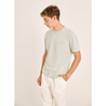 La Paz La Paz Guerreiro Green Spray Stripes Green – Striped Cotton T-shirt with Summer Vibe La Paz La Paz Guerreiro Green Spray Stripes Green – Striped Cotton T-shirt with Summer Vibe