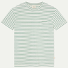 La Paz La Paz Guerreiro Green Spray Stripes Green – Striped Cotton T-shirt with Summer Vibe La Paz La Paz Guerreiro Green Spray Stripes Green – Striped Cotton T-shirt with Summer Vibe