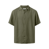 KnowledgeCotton Apparel KnowledgeCotton Apparel Box S/S Linen Shirt Burned Olive KnowledgeCotton Apparel KnowledgeCotton Apparel Box S/S Linen Shirt Burned Olive