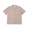 Universal Works Universal Works Slub Linen Mix Road Shirt Brown Universal Works Universal Works Slub Linen Mix Road Shirt Brown