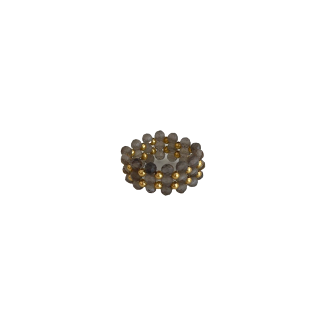 IBU JEWELS Ring // Lace Stone Smoky Quartz - RFF15