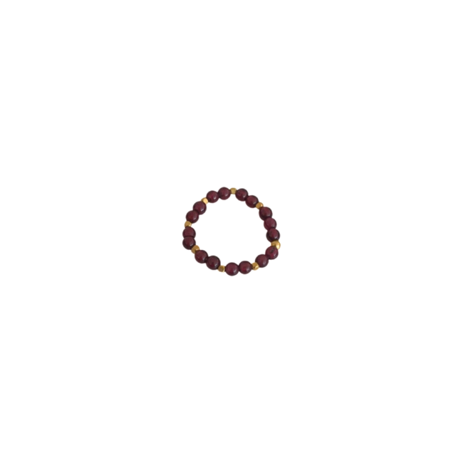 IBU JEWELS Ring // Stone Dot Garnet - RS11