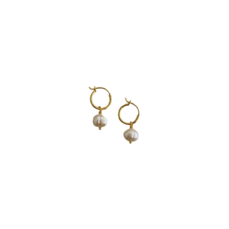 IBU JEWELS IBU JEWELS Earring // Mini Hoop Pearl - EM03